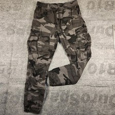 csg essential cargo joggers 32x29 Camoflarge Draw Strings Slash Pockets