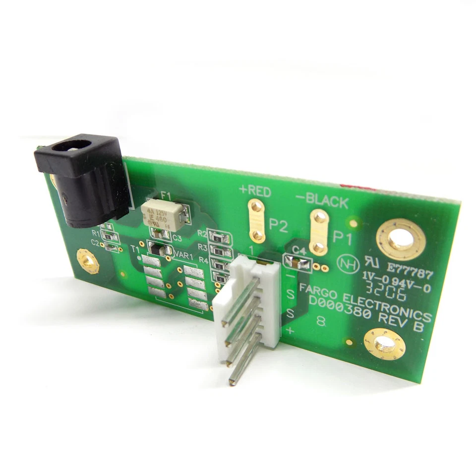 Conjunto de alimentación de PCB Fargo D000380 Rev 3 24 V 3,3 A máximo para impresoras Fargo DTC 550 Foto 3 de 4
