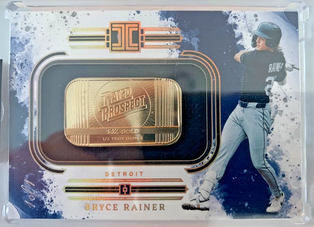 2025 Panini Impeccable Gold Bar BRYCE RAINER #ed 1/1! Detroit Tigers 0.5 Troy oz