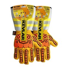 Grain Goatskin MIG TIG Welding Gloves with Cowhide Split Cuff Heat Resistant