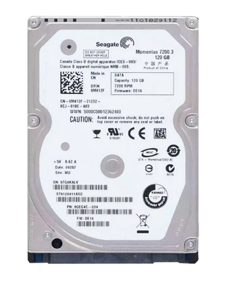 120GB 2.5 in SATA HDD Internal Laptop Hard Drive 5600 - 7200 RPM