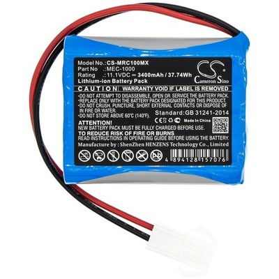 BATTERIE 3400mAh Type Mindray MEC-1000 Portable Multi-Parameter Patient Monitor