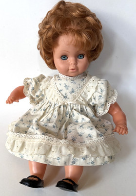 Vintage 1990s Baby Doll Girl with Outfit, Signature on Neck, Look