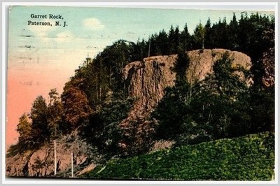 Garret Rocks 1914 Paterson NJ Garret Rock Basalt Chromo Postcard Baby Haywood ...