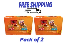 Frito-Lay Cheesy Snack Chips Variety Pack, 18 Count Multipack Box Pack of 2