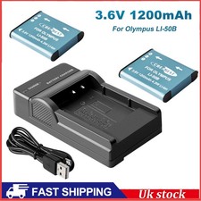 2x Battery+ USB Charger For Olympus Li-50B D-Li92 SZ-10 SP-720UZ SP-800UZ SZ-15