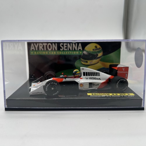 MINICHAMPS AYRTON SENNA ED:43 No2 MCLAREN MP 4/5 HONDA V-10 1989 MINT BOXED 1:43