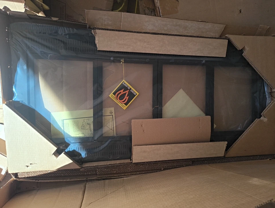 Glassfyre Classic Glass Fireplace Doors, BiFold 40.5"W x 31"H.  - Image 2 of 4