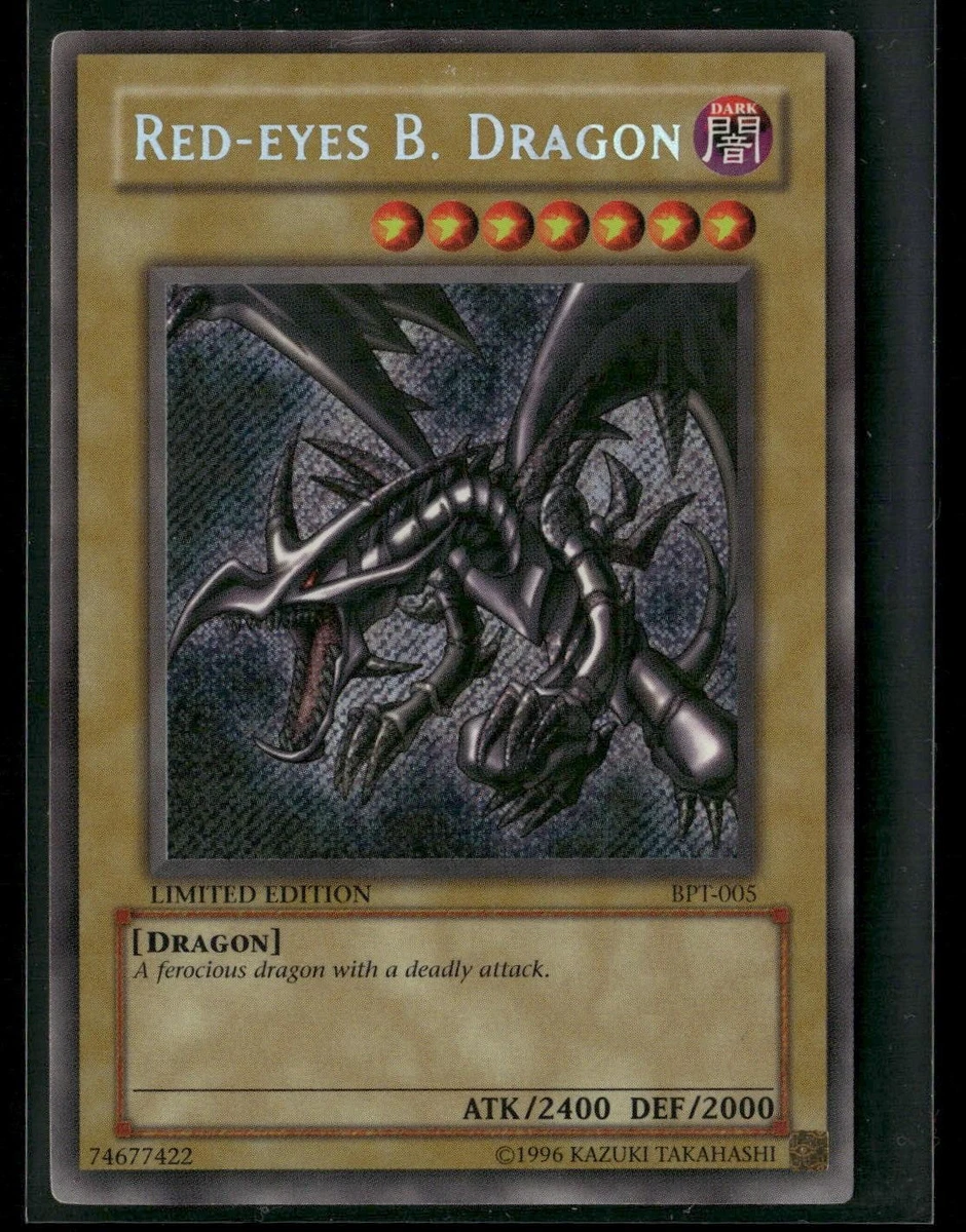 TCG - Dragon noir aux yeux rouges - Secret Rare - Allemand - 1ère édition - en kit avec Ultrapro Toploader - Yugioh
