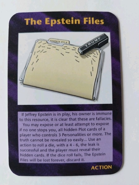 Illuminati Inwo New Card! The Epstein Files.