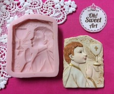 First Communion Boy Silicone Mold Food Cake Decoration soap topper Cupcake FDA 