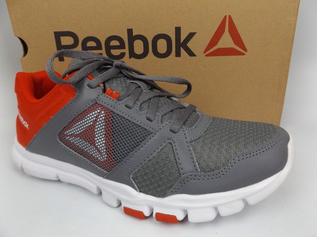 reebok men's yourflex navy/orange cross-training shoe