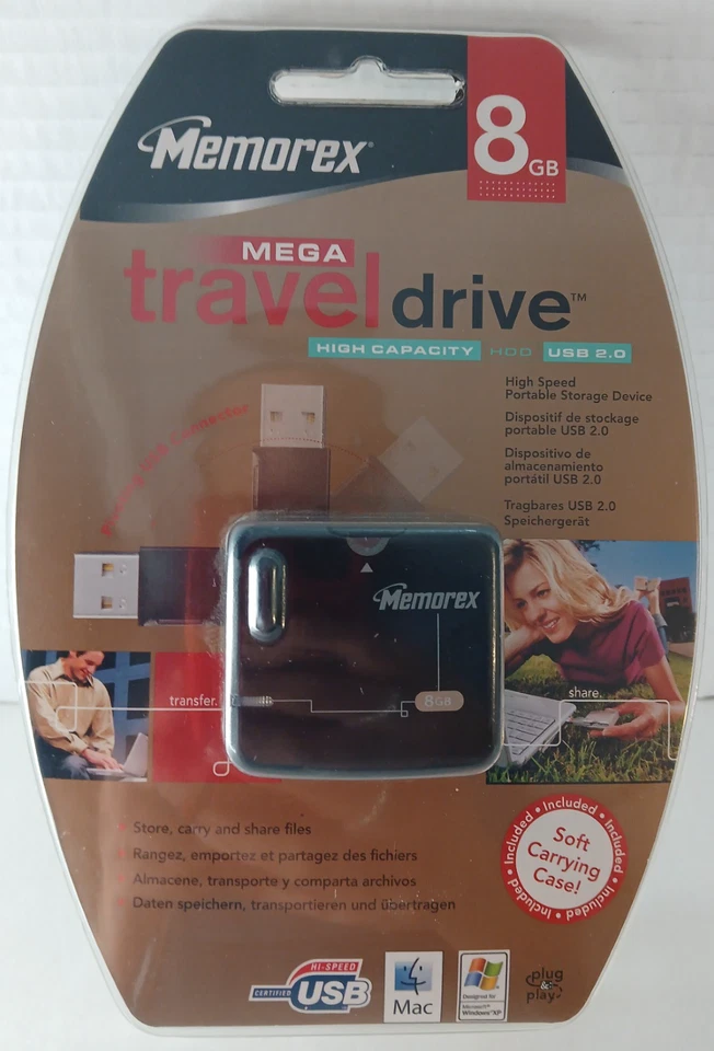 MEMOREX 8 GB MEGA TRAVEL DRIVE; NEW IN HARD PLASTIC - Image 4 of 4