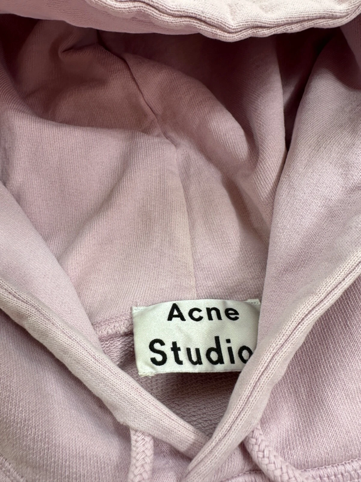Felpa con cappuccio da donna rosa Acne Studios Joghy Emboss taglia: S