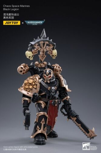 FIGURA DE ACCIÓN JOYTOY X Warhammer 40k Chaos Space Marines Legión Negra D 1/18 - Imagen 3 de 4