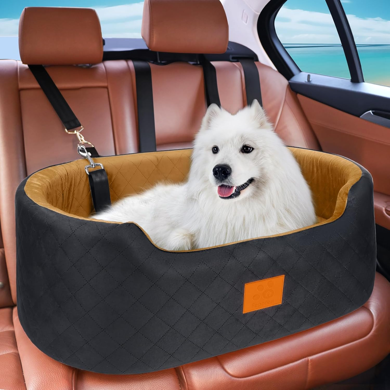Siège de voiture pour chien anti-stress pour stopper le mal des transports