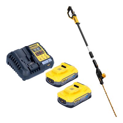 DeWalt DCMPH 566 H2 Akku Stabheckenschere 18 V 55 cm + 2x Akku 5,0 Ah + Lader
