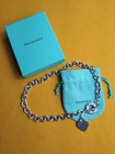 Tiffany & Co. Sterling Silver Heart Tag Toggle Clasp Chunky Choker