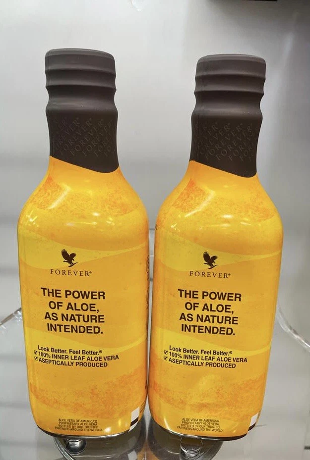 Paquete de 2 piezas de gel de aloe vera Forever Living 33,8 fl. oz (1 litro) ¡ENVÍO GRATUITO! Foto 3 de 4