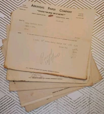 1941 Arkansas Paper Co Lot 10 Billhead Receipt to See's Variety Store Hygrade B