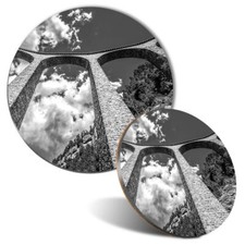 Mouse Mat & Coaster Set - BW - Viaduct Railway Bridge  #38003