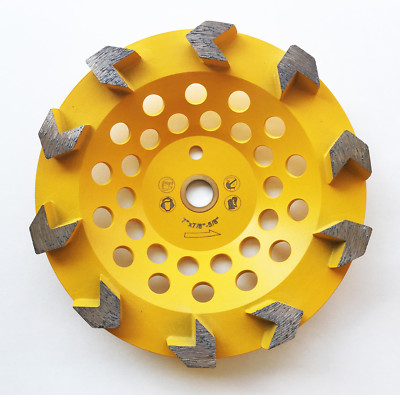 New 7  Arrow Segments EDCO Diamond Grinding Cup Wheel w/PIN HOLE- THE BEST
