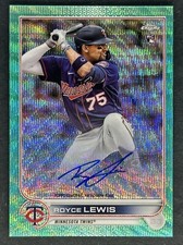 2022 Topps Chrome  **  ROYCE LEWIS  **   Teal Wave Refractor Auto Rookie SP /199