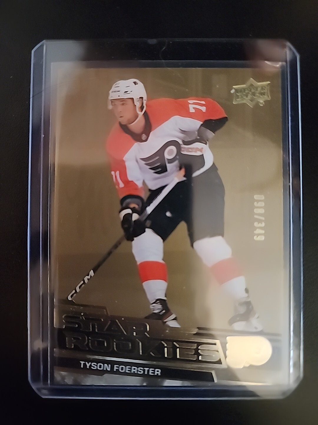 Tyson Foerster 2023-24 Upper Deck Star Rookies Gold Parallel RC Card #/349
