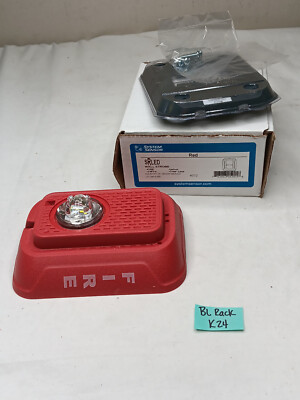 System Sensor SRLED Red Wall Strobe Fire Alarm Indoor 2 Wire Clear Lens