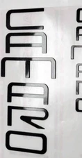 GALAXY BLACK REAR LETTERS INSERTS FOR CAMARO 1992-2002 NOT DECALS