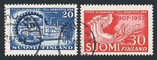 Finland 347-348,used.Michel 476,481. Federation of Finnish Employers,Trade Union