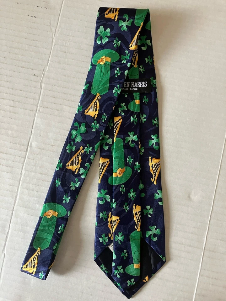 Steven Harris Para Hombre Corbata Corbata Poliéster Día de San Patricio Trébol Arpa Sombrero Foto 3 de 4