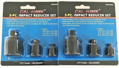 2 CALHAWK 3PC AIR IMPACT SOCKET RATCHET REDUCER SETS EXTENSION ASPA3PRI