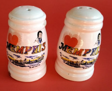 vintage salt & pepper Music City Art co Elvis Presley 1960's Memphis souvenir