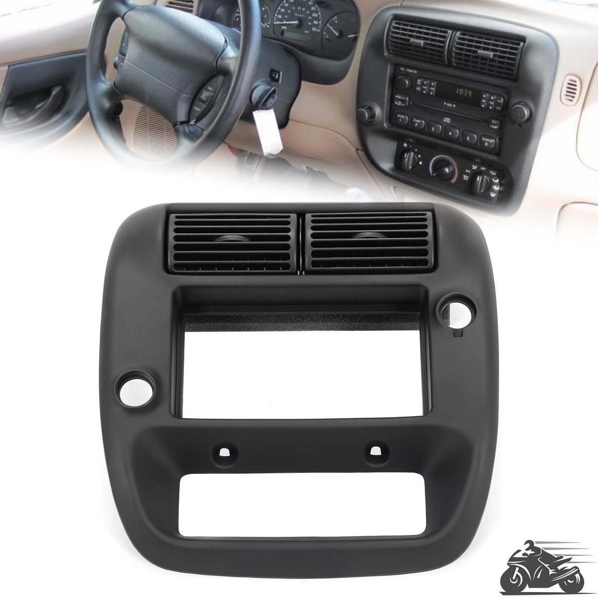 Black Center Dashboard Dash Trim Radio Panel For Ford Explorer