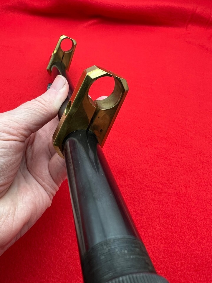 Weaver 6x B6 Rifle Scope Blued Steel Tube Cross Hair Custom Brass Rings