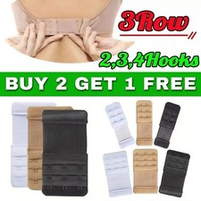 Bra Extender 3 Hooks Ladies Bra Extension Strap 4 Colours Adjustable Fit