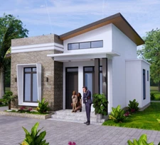 23x26 Feet Small House Plan 7x8 Meter 3 Beds 1 bath Shed Roof PDF & A4 Hard Copy