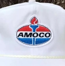 Vintage Trucker Hat Amoco Oil Gas Patch K Products RARE NEW USA