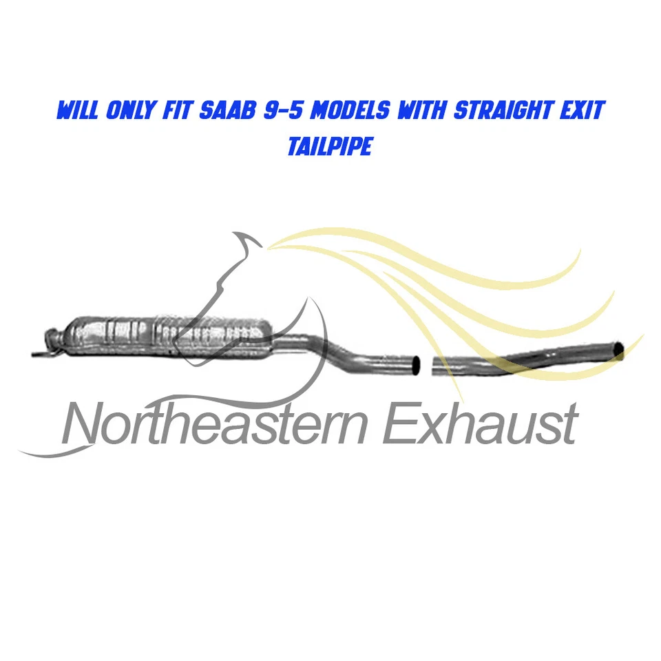 Kit de sistema de escape silenciador tubo de escape resonador se adapta a: 1999-2009 Saab 9-5 2,3 L Foto 3 de 4