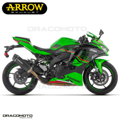 Exhaust KAWASAKI ZX-4R 2023 2024 ARROW ALU Black CC INDY RACE EVO