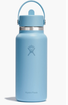 NWT HYDRO FLASK 32-Ounce Wide Mouth Water Bottle in LIMITED EDITION GEYSER  BLUE | eBay