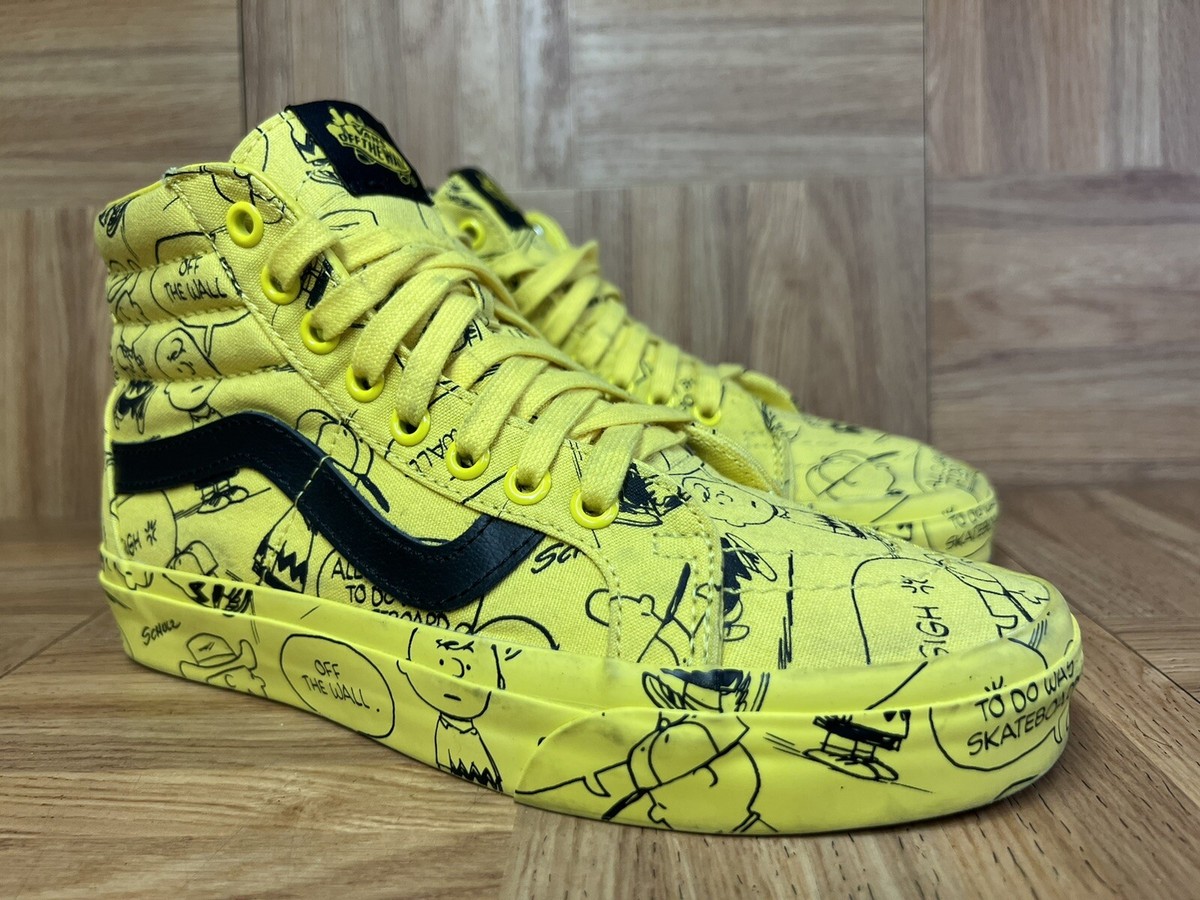 RARE🔥 Sz VANS SK8-Hi Peanuts Charlie Brown High Top Good Grief
