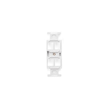 Leviton 41087-QWP Duplex Insert 4-Port 1-Gang Plastic Flush Mount Type 106 White