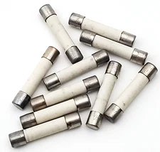 Lot of 10 Bussmann MDA1/16 250 Volt 1/16th Amp Ceramic Fuses 1/4" x 1-1/4"