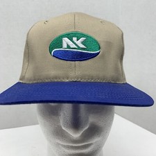 VTG Novartis Seeds Farming Snapback Baseball Hat Cap Embroidered  Beige Blue