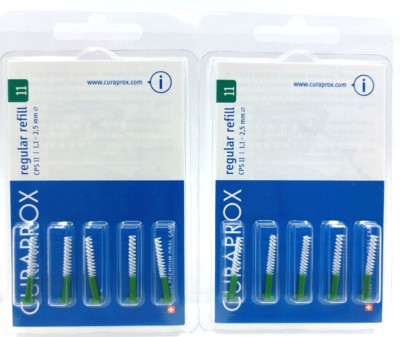 2 x 5 Curaprox Interdentalbürsten CPS 11 grün(1,1-2,5 mm) Zahnzwischenraumbürste