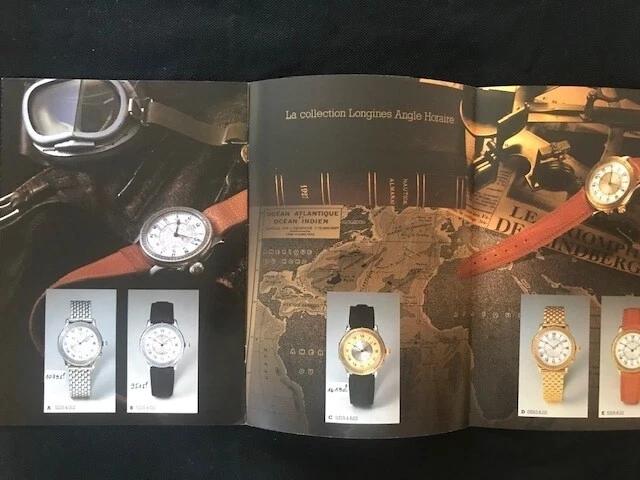 Catálogo de relojes / Catálogo montres LONGINES 1987 "Lindbergh" 14 páginas