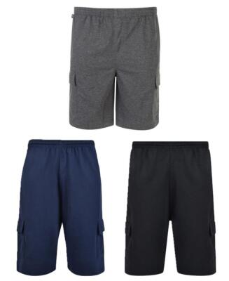 KAM Mens Big Size Cotton Terry Jersey Cargo Shorts (300) Size 2XL-8XL, 5 Colours