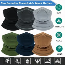 Cooling Summer Thin Face Mask Neck Gaiter Sun UV Shield Bandana Tube Head Scarf